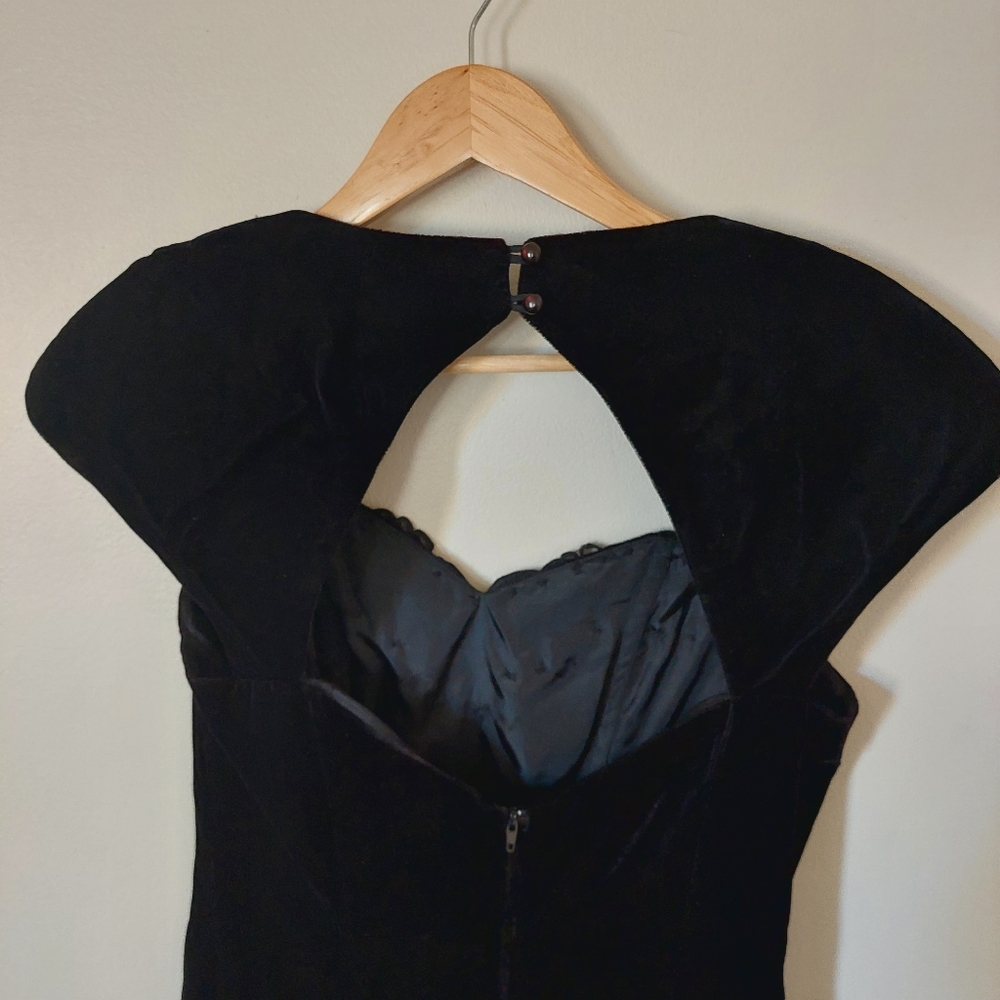Vintage Y2k Elegant Black Evening Dress Prom - Picture 4 of 6